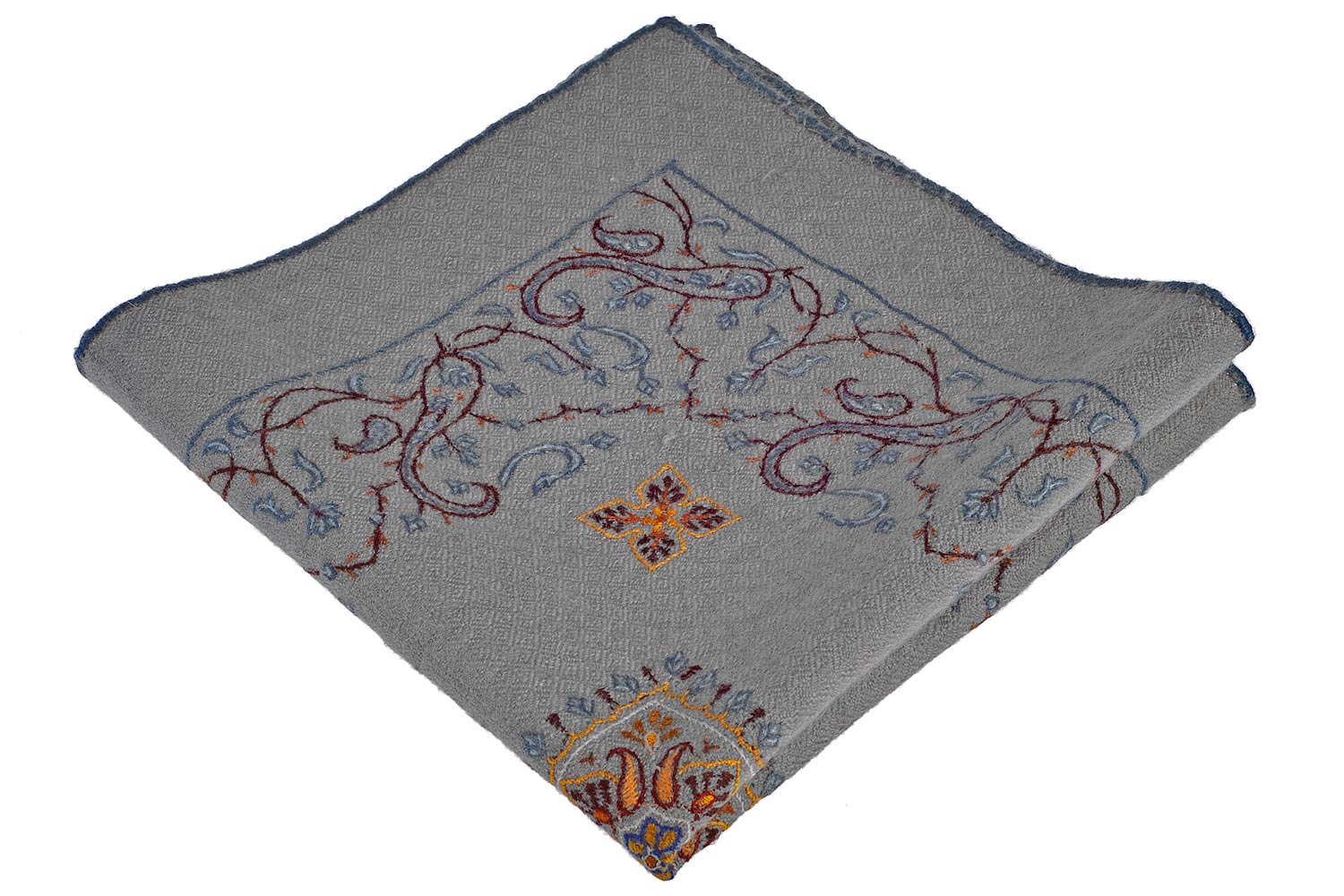 Each pocket square, whether shown separately or in the wedding sets, measures 12 inches by 12 inches.